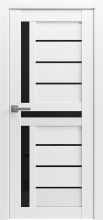 Міжкімнатні двері Rodos Grand ДП Lux-8 (Білий) Чорне скло