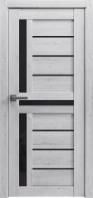 Міжкімнатні двері Rodos Grand ДП Lux-8 (Нордік) Чорне скло