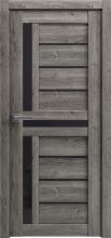 Міжкімнатні двері Rodos Grand ДП Lux-8 (Небраска) Чорне скло