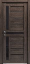 Міжкімнатні двері Rodos Grand ДП Lux-8 (Дрімвуд темний) Чорне скло