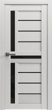 Міжкімнатні двері Rodos Grand ДП Lux-8 чорне скло (Світло-сірий)