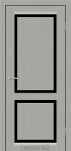 Міжкімнатні двері Korfad Express Leonardo Nobilis, скло чорне (Сатин перлинний)