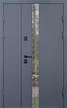 Вхідні двері ABWEHR Defender 506 Nordi Glass (1200) 7021 біла Вулиця