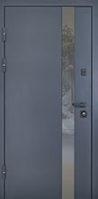 Вхідні двері ABWEHR New Defender 506 Nordi Glass 7021 біла Вулиця зі склопакетом та терморозривом