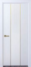 Міжкімнатні двері City Львів 2 (молдінг матове золото) RAL 9003